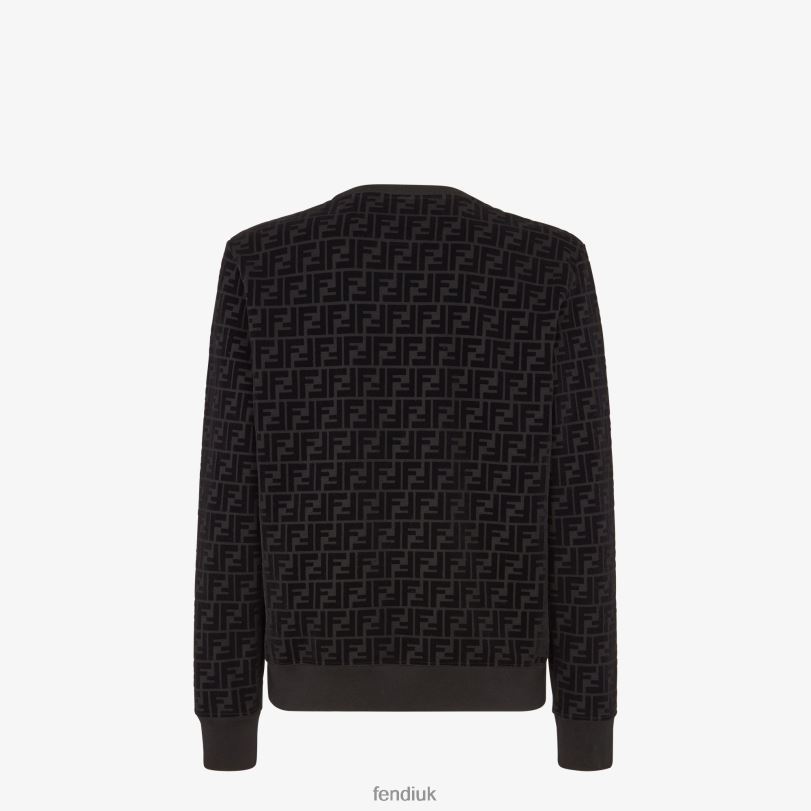 Pique Sweatshirt Fendi Men L442N1996 Black Apparel L442N1996 Experience FENDI UK Quality and Trend Create stylish accessories with FENDI bag UK